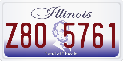 IL license plate Z805761