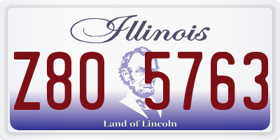 IL license plate Z805763