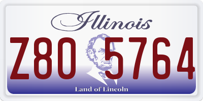 IL license plate Z805764