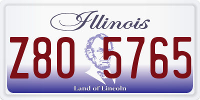 IL license plate Z805765