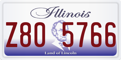 IL license plate Z805766