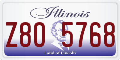 IL license plate Z805768