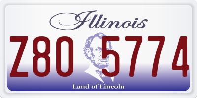 IL license plate Z805774