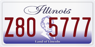 IL license plate Z805777