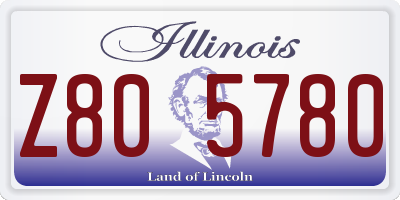 IL license plate Z805780