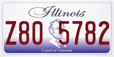 IL license plate Z805782