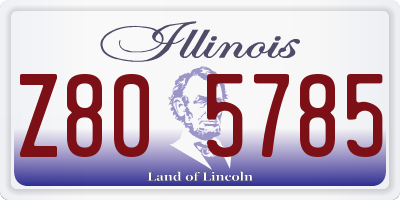 IL license plate Z805785