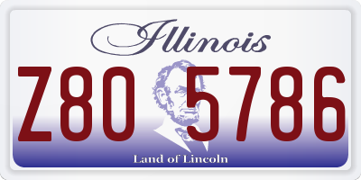 IL license plate Z805786
