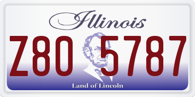 IL license plate Z805787