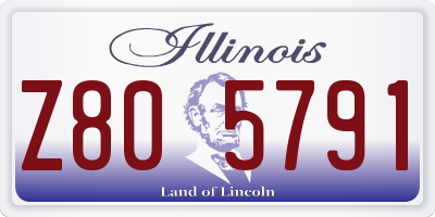 IL license plate Z805791