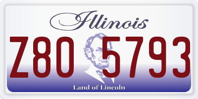 IL license plate Z805793