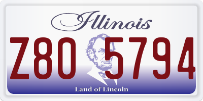 IL license plate Z805794