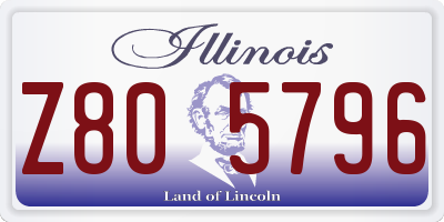 IL license plate Z805796