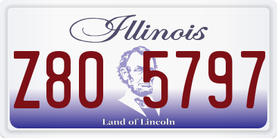 IL license plate Z805797