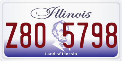 IL license plate Z805798