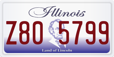 IL license plate Z805799