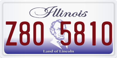 IL license plate Z805810