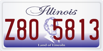 IL license plate Z805813