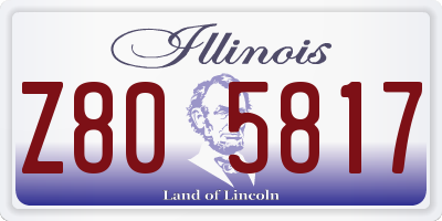 IL license plate Z805817