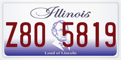 IL license plate Z805819