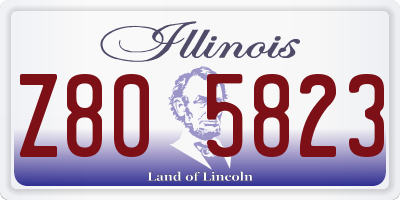 IL license plate Z805823
