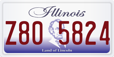 IL license plate Z805824