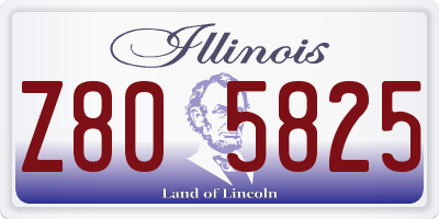 IL license plate Z805825