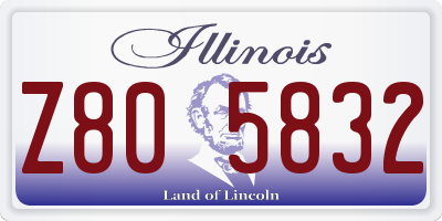 IL license plate Z805832