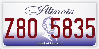 IL license plate Z805835