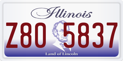 IL license plate Z805837