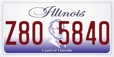 IL license plate Z805840