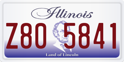 IL license plate Z805841