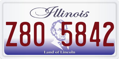 IL license plate Z805842