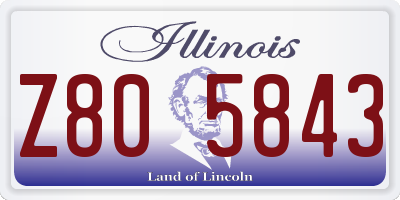 IL license plate Z805843