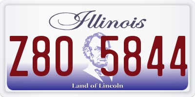 IL license plate Z805844