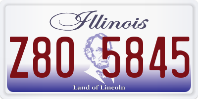 IL license plate Z805845