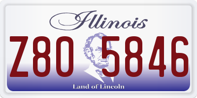 IL license plate Z805846