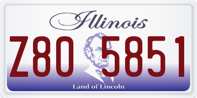 IL license plate Z805851
