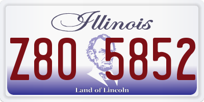 IL license plate Z805852