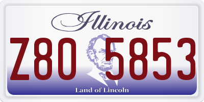 IL license plate Z805853