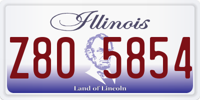 IL license plate Z805854