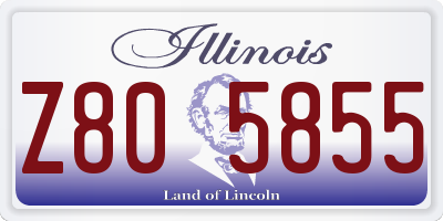 IL license plate Z805855
