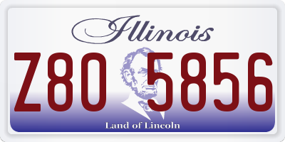 IL license plate Z805856