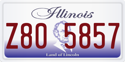 IL license plate Z805857