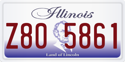 IL license plate Z805861