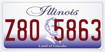 IL license plate Z805863