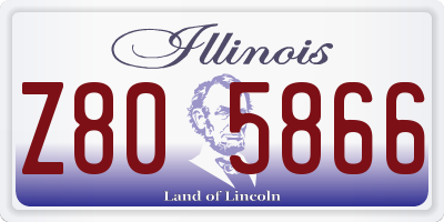 IL license plate Z805866
