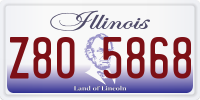 IL license plate Z805868