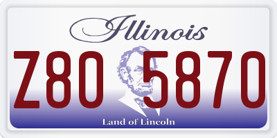 IL license plate Z805870