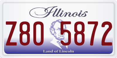 IL license plate Z805872